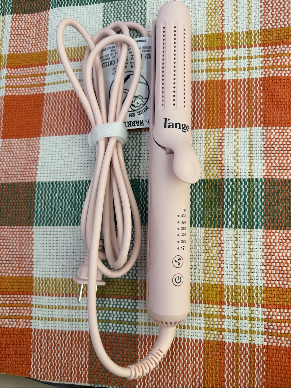Lange Pink Travel Hair Curler with Cord